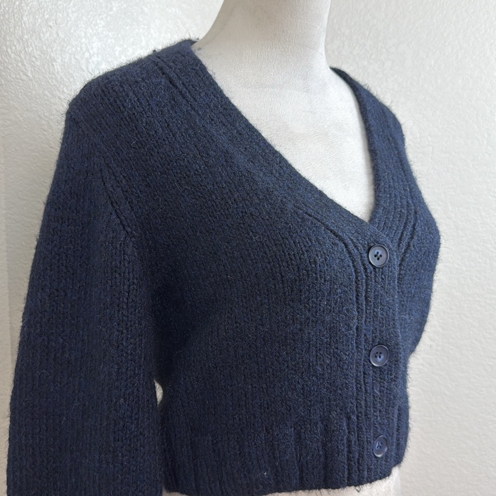 H&M Navy V-NECK CARDIGAN Size Small NWT - Picture 7 of 11